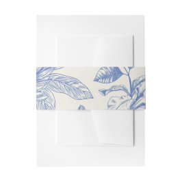 Rich Blue Französisch Blumentoilette Einladungsbanderole