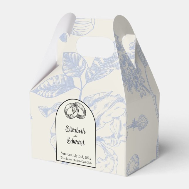 Rich Blue Französisch Blumentoilette Geschenkschachtel (Vorderseite)