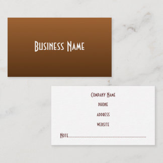 Rich Brown Business Card Visitenkarte