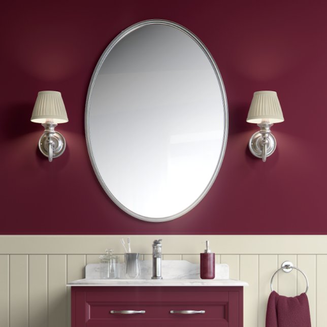 Rich Burgund Minimalismus - Burgund - Moderner Chi Tapete (Rich Burgundy Minimalism - Burgundy - Modern Chic Peel and Stick Wallpaper)