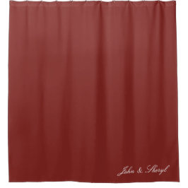 Rich Burgundy Red Solid Color Duschvorhang