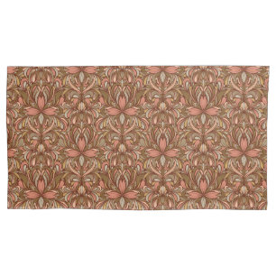 Rich Clay Art Nouveau Floral King Pillow Case Kissenbezug