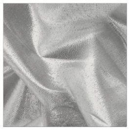 Rich Crumpled Metallic Silver Gray Imitats Lame' Stoff