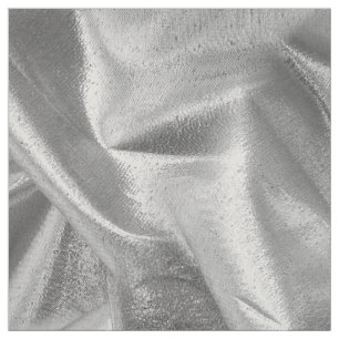 Rich Crumpled Metallic Silver Gray Imitats Lame' Stoff
