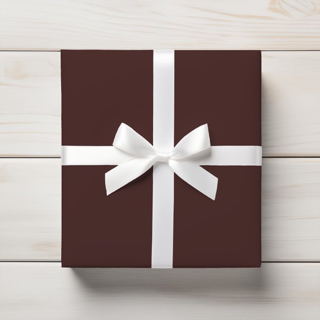 Rich Dark Chocolate Brown Solid Color Geschenkpapier (Von Creator hochgeladen)