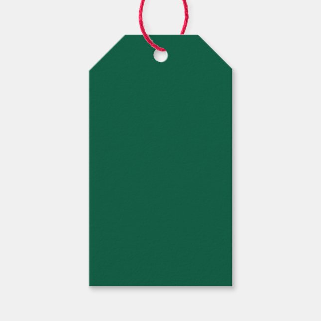 Rich Dark Green Gift Tags Geschenkanhänger (Vorderseite)