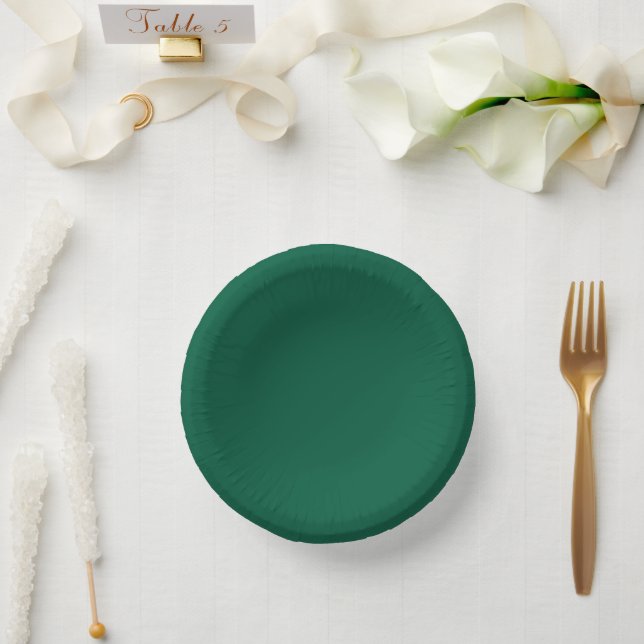 Rich Dark Green Paper Bowls Pappteller (Hochzeit)