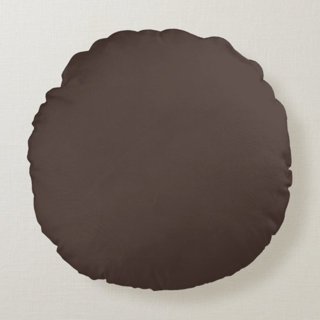 Rich Espresso Rundes Kissen (Vorderseite)