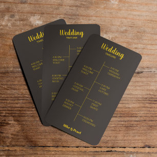 Rich Golden in Black Wedding Theme Programm