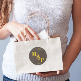 Rich Golden in Black Wedding Theme Runder Aufkleber