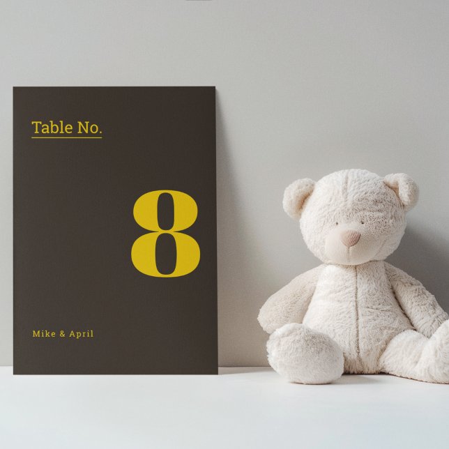 Rich Golden in Black Wedding Theme Tischnummer (Make proper arrangements to your guests that even matches your wedding theme)