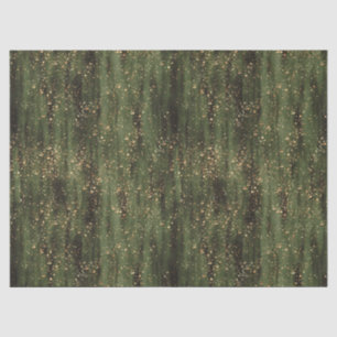 Rich Green and Gold Abstrakt Sparkle Muster Seidenpapier