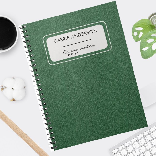 Rich Green Denim Texture Fabric drucken Notizblock (Von Creator hochgeladen)