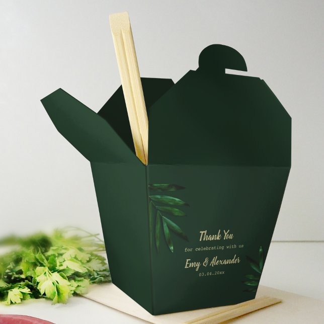 Rich Green Golden Theme Fevor Boxes Geschenkschachtel (Add contents on the return gift package )