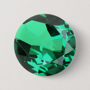 Rich grün Emerald May Geburtstagsstein Button