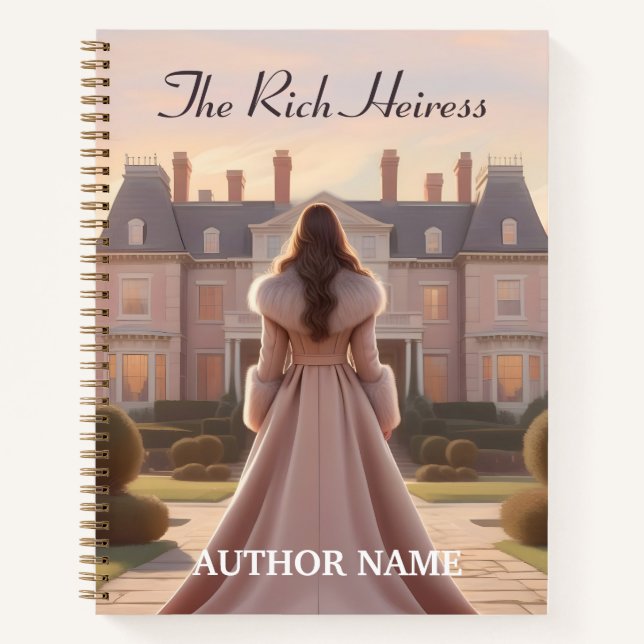 Rich Heiress Book Cover Inspiration Notebook Notizbuch (Vorderseite)