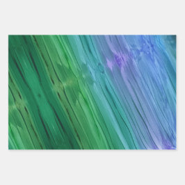 Rich indigo, deep green, and amethyst geschenkpapier set