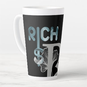 RICH Latte Tasse Abstraktes Interieur Blau Ozean