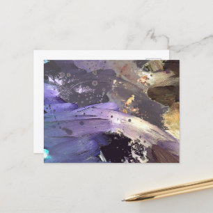 Rich Lavendel Abstrakt Art individuell anpassbare Postkarte