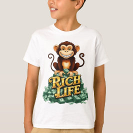 Rich Life Monkey Mascottopdesign T-Shirt