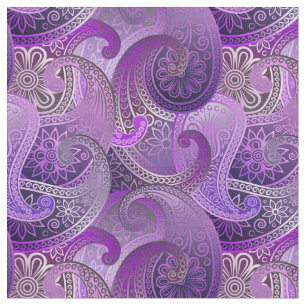 Rich Lila Paisley Pattern Stoff