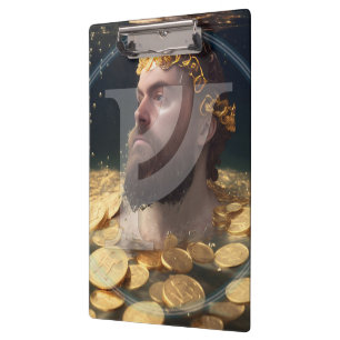 Rich Man Rune Clipboard  Feoh Fehu Viking Anglo Klemmbrett