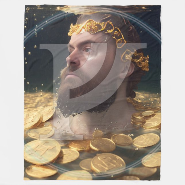 Rich Man Rune Fleece Blanket |Feoh Fehu Viking (Vorderseite)