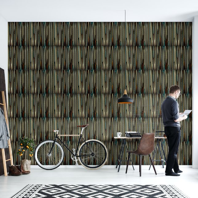 Rich mehrfarbiges Holzdesign Tapete (Wohnbereich)