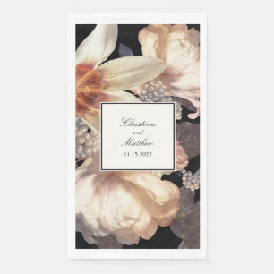 Rich Moody Floral Elegant Wedding Serviette