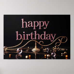 Rich Pink Blush luxuriös elegant extravagant Poster