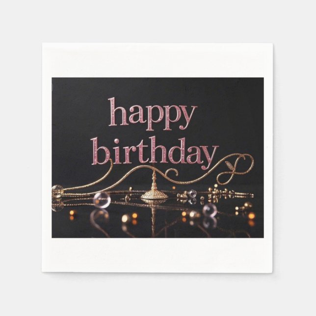 Rich Pink Blush luxuriös elegant extravagant Serviette (Vorderseite)