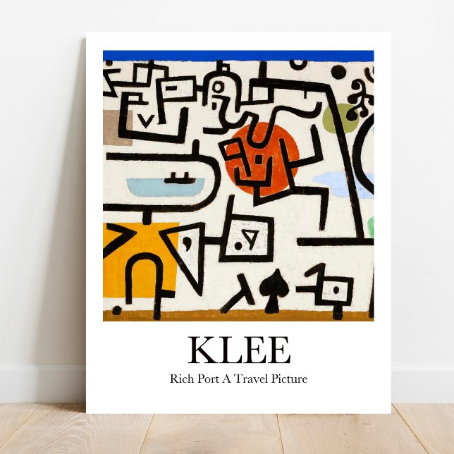 Rich Port A Travel Picture von Paul Klee Poster (Unleash Your Wanderlust: Klee's "Rich Port." Bold, Abstract Paradise! Museum-quality poster)