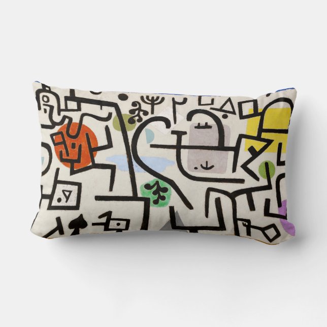 Rich Port (ein Reisebild, 1938) von Paul Klee Lendenkissen (Rückseite)