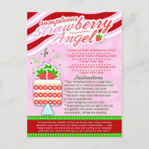 Rich Recipes SUMPTUOUS STRAWBERRY ANGEL Postkarte