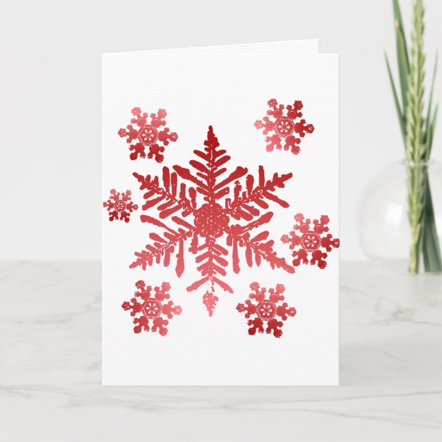 Rich Red Snowflakes Weihnachten (Vorderseite)