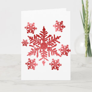 Rich Red Snowflakes Weihnachten