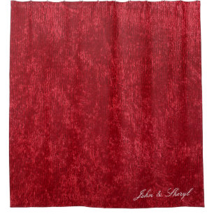 Rich Red Velvet Style Duschvorhang