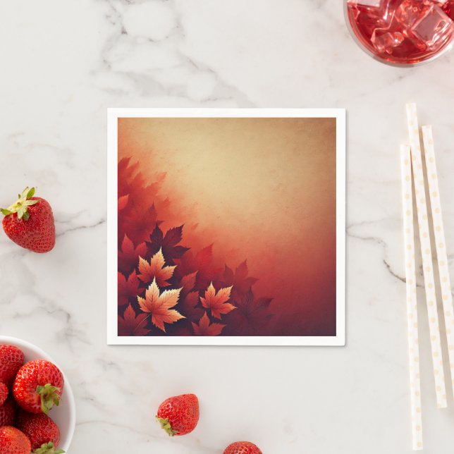 Rich Russet Maple Fall Gradient Découpage Napkins Serviette (Beispiel)