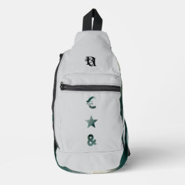 RICH Sling Bag Trend Abstrakt Schwarz-weiß grün