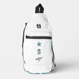 RICH Sling Bag Trend Abstrakter Blauer Ozean