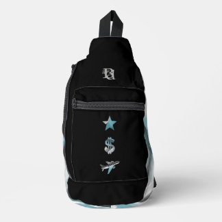 RICH Sling Bag Trend Abstrakter Blauer Ozean