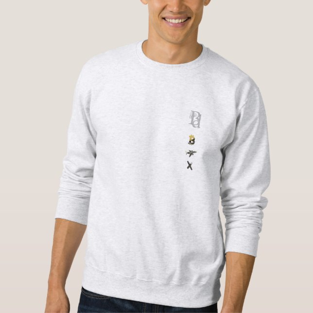 RICH Sweatshirt Trend AbstractArt Schwarz-weißes G (Vorderseite)