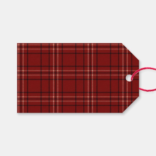 Rich Tartan Geschenkanhänger (Vorderseite (Horizontal))