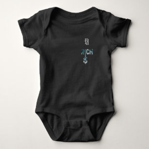 RICH Trend Abstrakter Blauer Ozean Baby Strampler