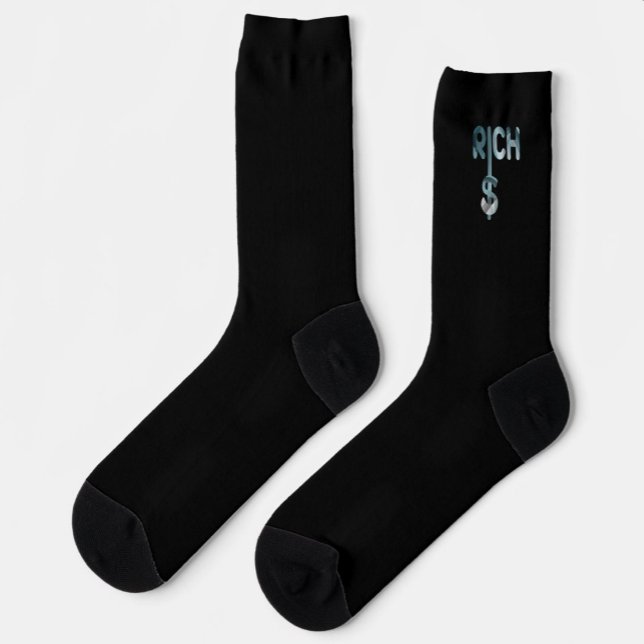 RICH Unisex Socks Trend Abstrakter Blauer Ozean Socken (Von Creator hochgeladen)