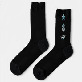 RICH Unisex Socks Trend Abstrakter Blauer Ozean Socken