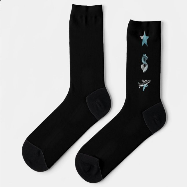 RICH Unisex Socks Trend Abstrakter Blauer Ozean Socken (Von Creator hochgeladen)