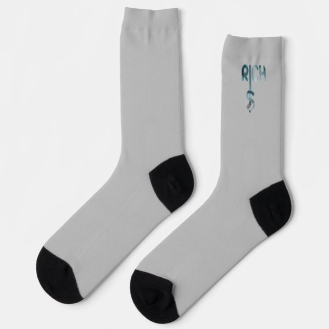 RICH Unisex Socks Trend Abstrakter Blauer Ozean Socken (Von Creator hochgeladen)