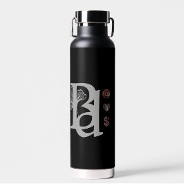 RICH Wasser Flasche Trend Abstrakt Art Schwarzes P
