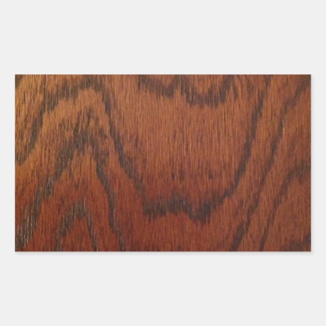 Rich Wood Design Rechteckiger Aufkleber (Vorderseite)